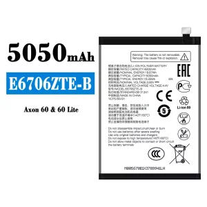 Genuine cell phone battery E6706ZTE-B for ZTE Axon 60/60 Lite