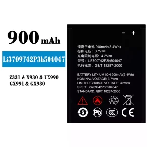 Genuine cell phone battery Li3709T42P3h504047 for ZTE Z331/X930/UX990/GX991/GX930