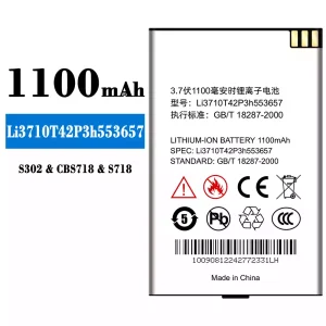 Genuine cell phone battery Li3710T42P3h553657 for ZTE S302/CBS718/S718