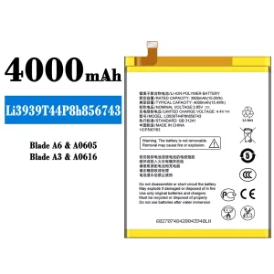 Genuine cell phone battery Li3939T44P8h856743 for ZTE Blade A6/A3