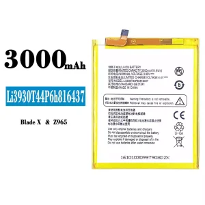 Genuine cell phone battery Li3930T44P6h816437 for ZTE Blade X/Z965