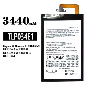 Genuine cell phone battery TLP034E1 for BlackBerry Keyone