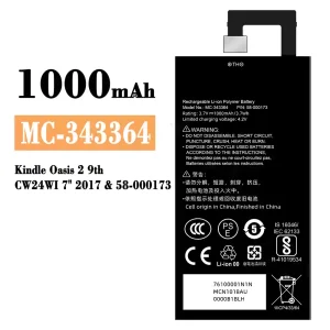 Genuine cell phone battery MC-343364 for Amazon Kindle Oasis 2 9th /58-000173