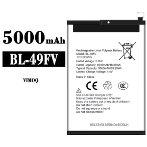 Genuine cell phone battery BL-49FV for VIMOQ