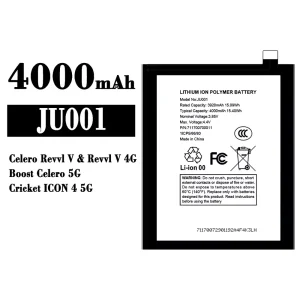 Genuine cell phone battery JU001 for T-Mobile Celero Revvl V/Boost Celero 5G/Cricket ICON 4 5G