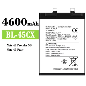 Genuine cell phone battery BL-45CX for infinix Note 40 Pro plus 5G