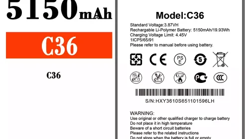 Genuine cell phone battery for Oukitel C36