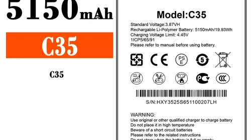 Genuine cell phone battery for Oukitel C35