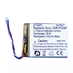 Replacement Bluetooth Headphone battery for Sony XDR-P1DBP,Sony SF-03