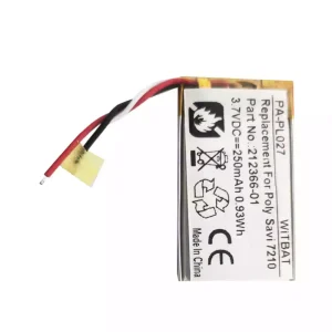 Replacement Bluetooth Headphone battery for Plantronics Savi 7210,Savi 7220,S7210T,S7220T