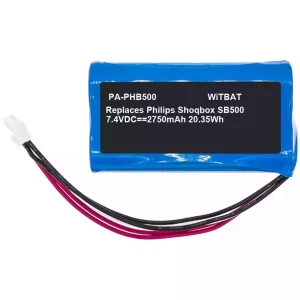 Replacement Bluetooth speaker battery for Philips ShoqBox SB500