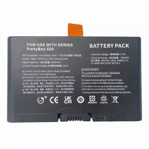 Replacement Bluetooth speaker battery for JBL PartyBox 520,FG6CELL21700G