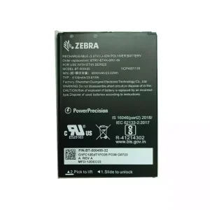 Genuine battery for ZEBRA BT-000455 BTRY-ET4X-8IN1-IN